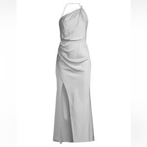Significant Other Gracie Draped Satin Midi-Dress Size 8